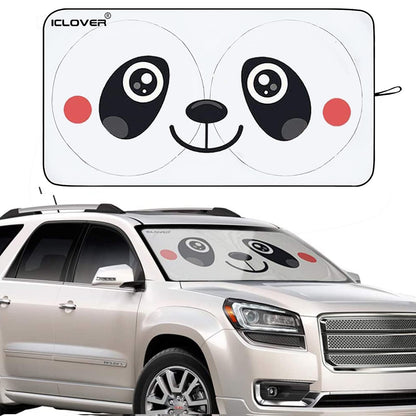 Car Windshield Sunshade, Cute Dog & Cat Front Windshield Sun Shade - Medium