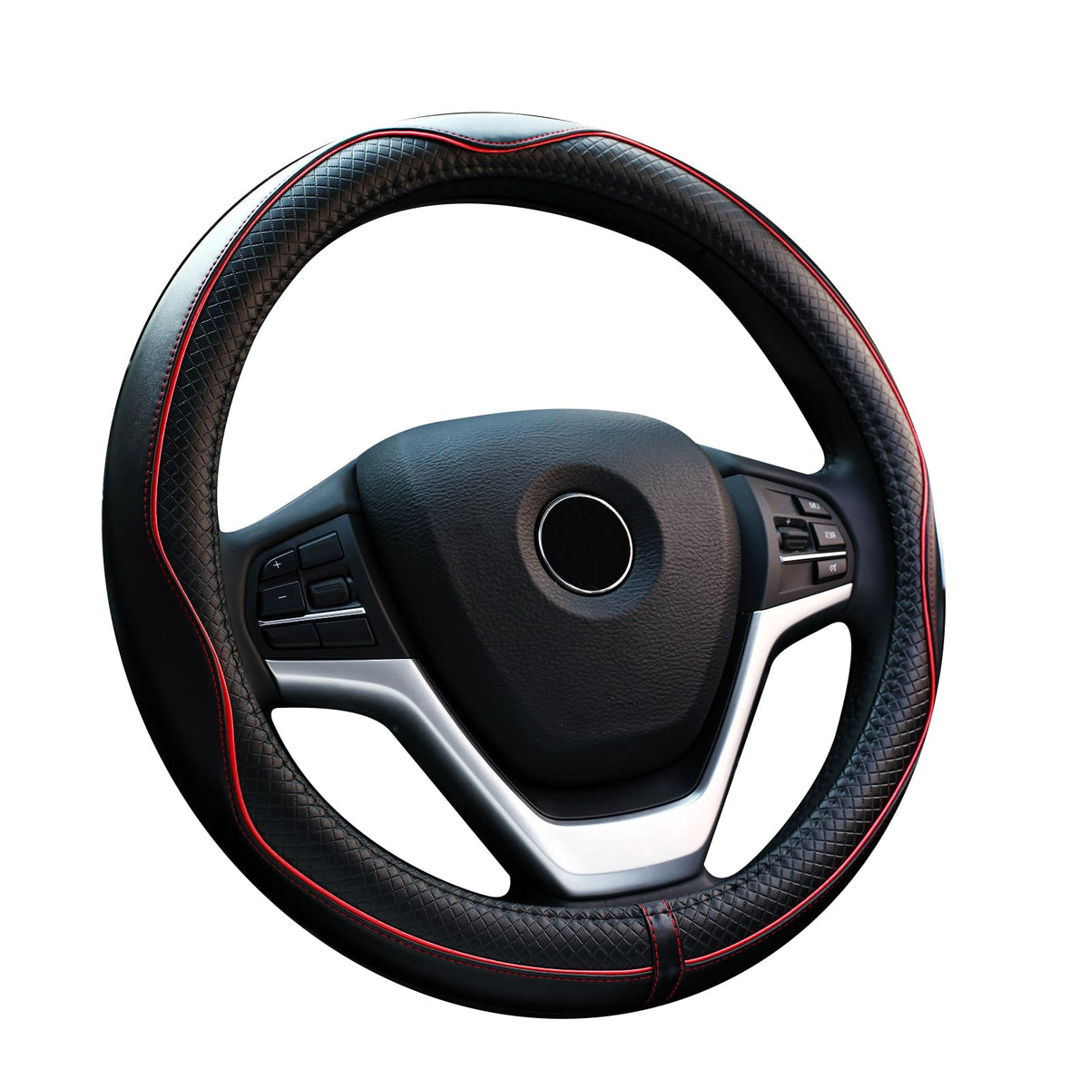 Valleycomfy Steering Wheel Covers Universal 15.75 inch - Genuine Leather