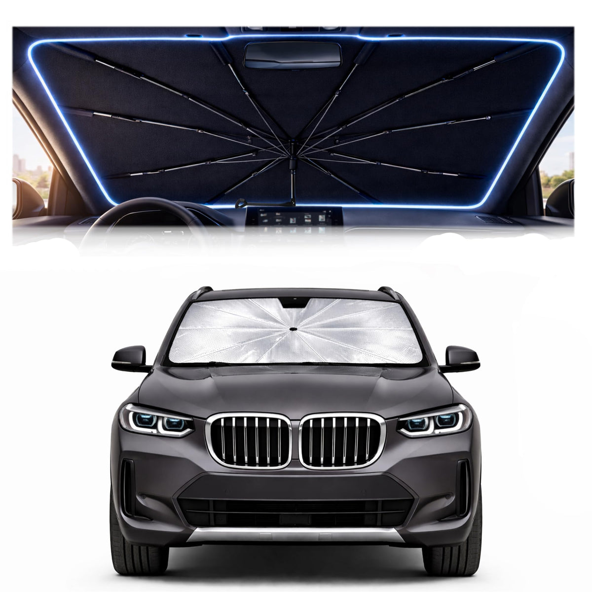 Car Windshield Sun Shade Umbrella for Mercedes Benz GLE 2020-2026