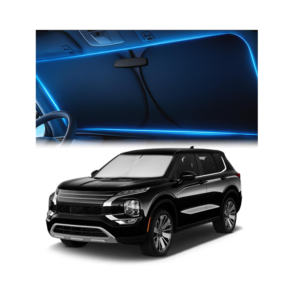 Magnelex Windshield Sun Shade for Kia K5 2021-2026 / Hyundai Sonata 2020-2026, Foldable Car Window Sunshade, Heat & UV Visor Cover, Reflective Front Shades Accessories