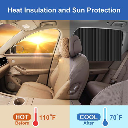 Magnetic Car Side Window Shades, 2Pack Car Privacy Curtains for Window