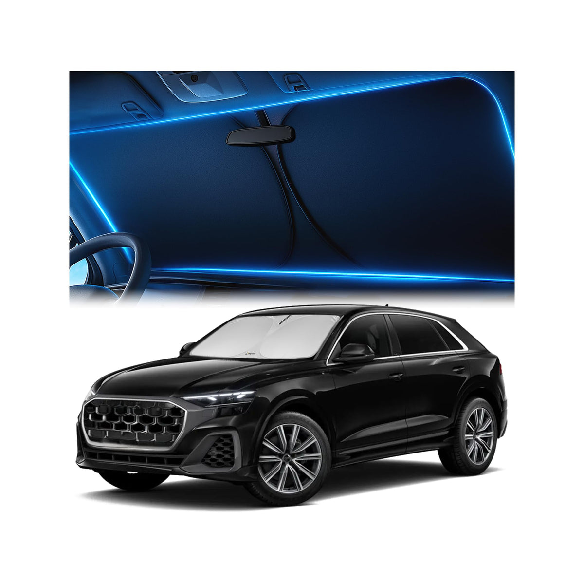 Magnelex Windshield Sun Shade for Kia K5 2021-2026 / Hyundai Sonata 2020-2026, Foldable Car Window Sunshade, Heat & UV Visor Cover, Reflective Front Shades Accessories