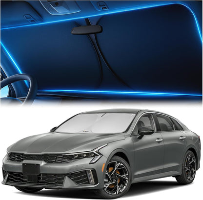Magnelex Windshield Sun Shade for Kia K5 2021-2026 / Hyundai Sonata 2020-2026, Foldable Car Window Sunshade, Heat & UV Visor Cover, Reflective Front Shades Accessories