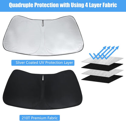 Windshield Sun Shade Car Sunshade Accessories for 2026-2019 Toyota RAV4