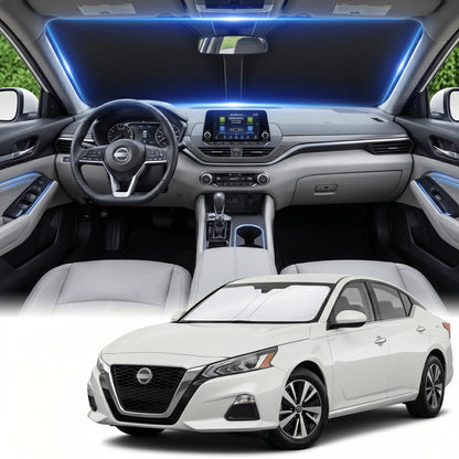 for Honda Accord 2018-2022 Windshield Sun Shade Front Window Shade Custom Fit Accord Accessories Sun Visor Foldable Shade Blocks UV Rays Summer Must Have Car Accessories