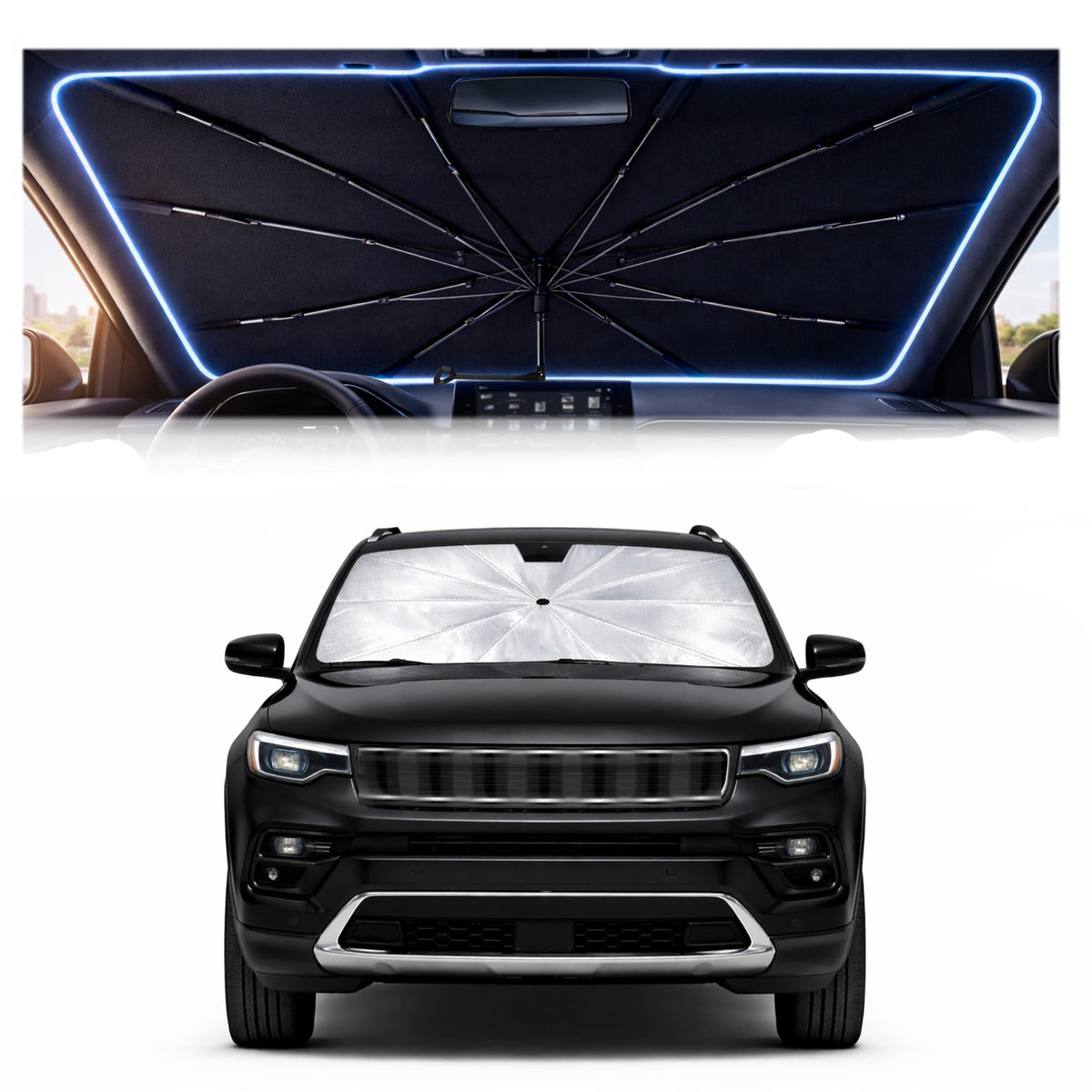 Car Windshield Sun Shade Umbrella for Mercedes Benz GLE 2020-2026