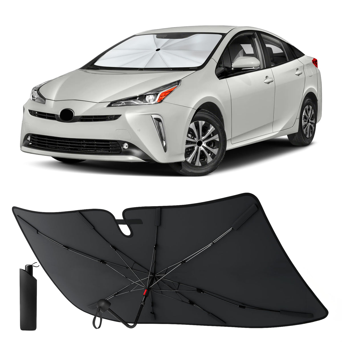 Econour Windshields Sun Shade for Car, Foldable Car Sunshade & Window Tint