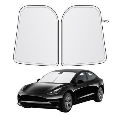 EcoNour 2 Piece Foldable Car Windshield Sun Shade, UV & Heat Protection