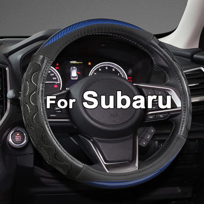 GIANT PANDA Customized Auto Steering Wheel Cover for Subaru Forester, Car Steering Wheel Cover for Subaru Outback and Crosstrek - Solid Black