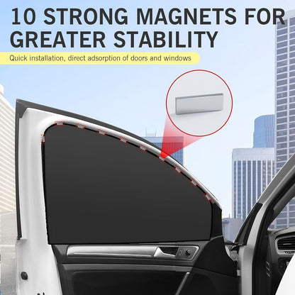 4PCS Auto Window Shade, Magnetic Side Window Sun Shade, Block Light Car Window Covers, Heat Insulation and UV Protection Car Curtain, Universal Interior Accessories