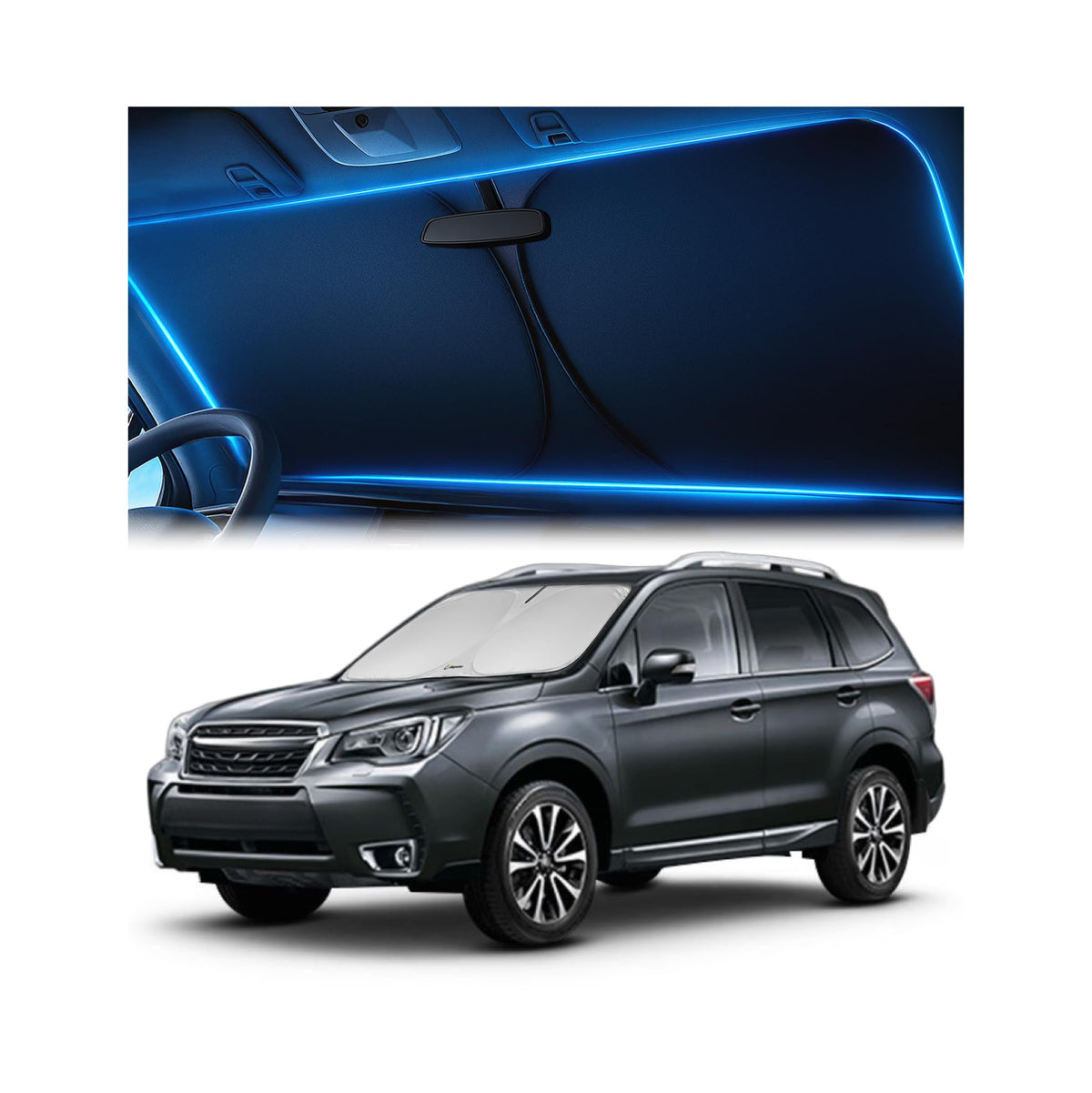 Magnelex Windshield Sun Shade for Kia K5 2021-2026 / Hyundai Sonata 2020-2026, Foldable Car Window Sunshade, Heat & UV Visor Cover, Reflective Front Shades Accessories