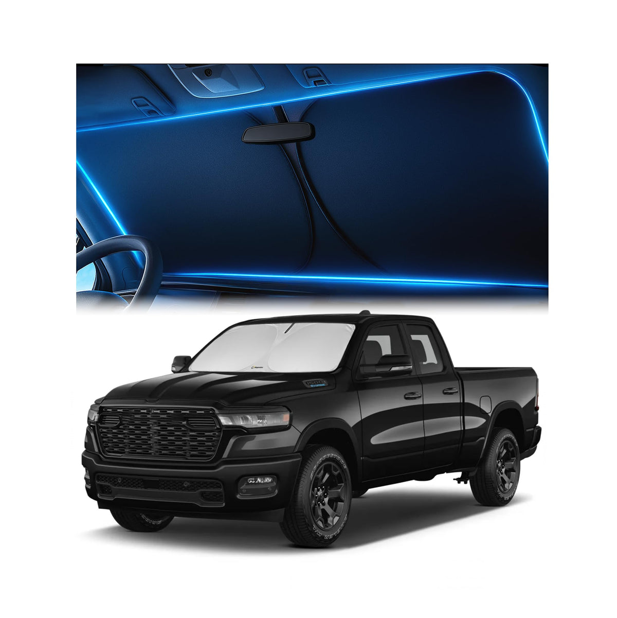 Magnelex Windshield Sun Shade for Kia K5 2021-2026 / Hyundai Sonata 2020-2026, Foldable Car Window Sunshade, Heat & UV Visor Cover, Reflective Front Shades Accessories