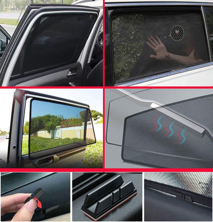 Car Sun Shade Side Window Magnetic Shade for Camry XV50 2012-2017 Rear 2pcs