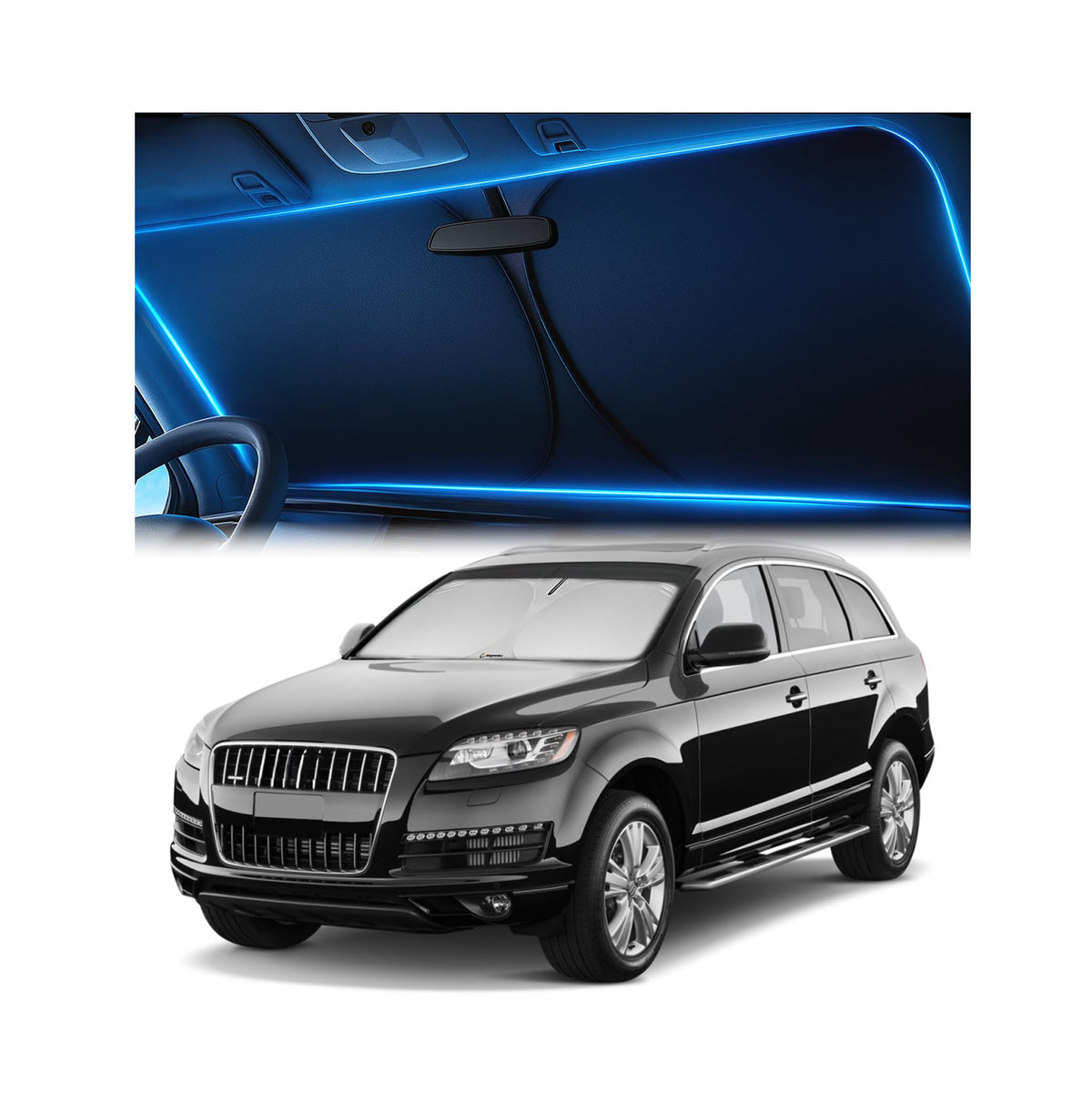 Magnelex Windshield Sun Shade for Kia K5 2021-2026 / Hyundai Sonata 2020-2026, Foldable Car Window Sunshade, Heat & UV Visor Cover, Reflective Front Shades Accessories