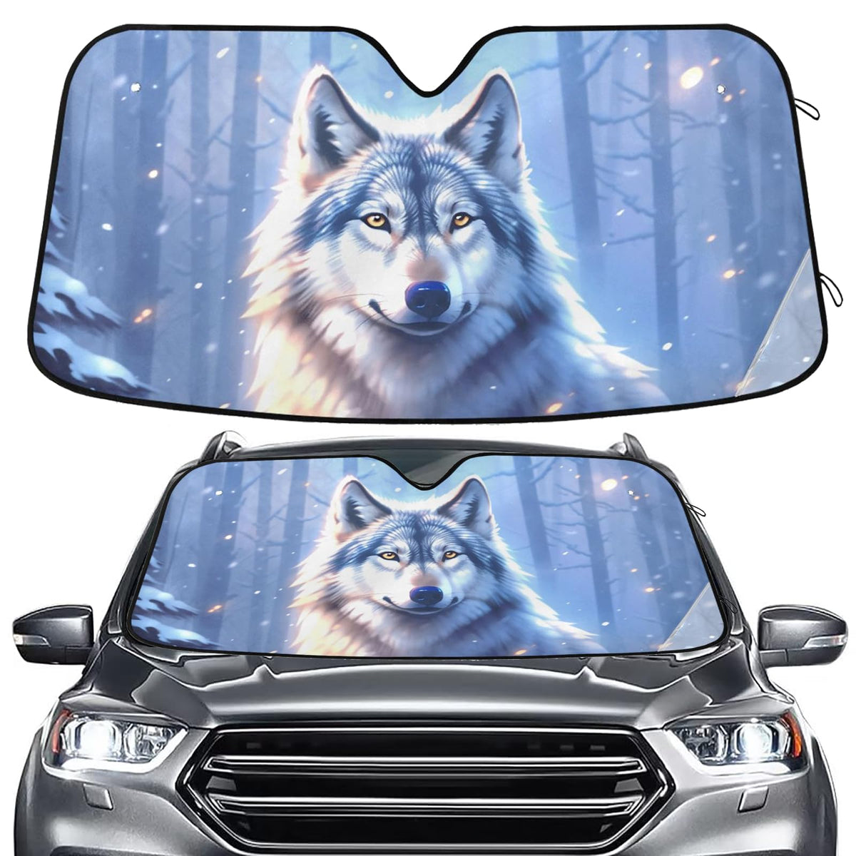 Sea Turtle Teal Windshield Sun Shade for Car Auto SUV Truck Foldable Front Window Sunshade Sun Visor Protector Block UV Rays Reflect Heat, 55" x 28"