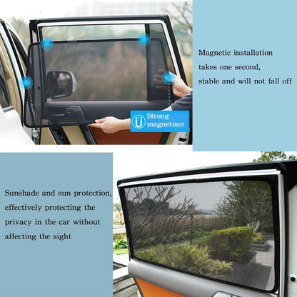 Car Magnetic Sun Protection Curtain 5Pack Fit for Toyota Camry 2007 2008 2009 2010 2011 UV Protection, Insect Screen, Rear Passenger Side Window Visor-Black