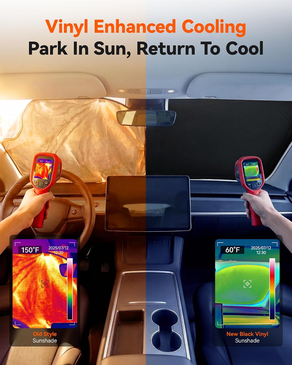 WOLFBOX Car Windshield Sun Shade Toyota RAV4 Camry Tundra Corolla 64''*34''