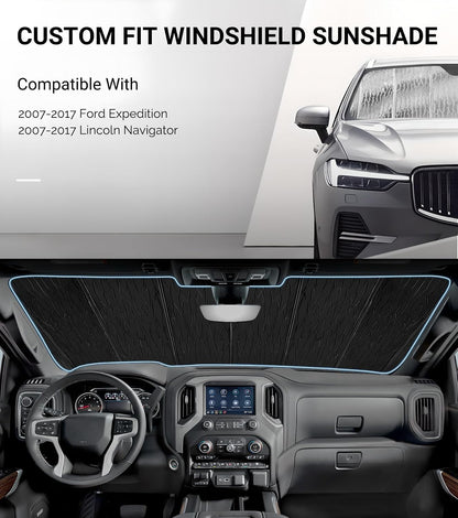 Pigenius Windshield Sun Shade for Ford Expedition 2007-2017, for Lincoln Navigator 2007-2017 - AstraGuard