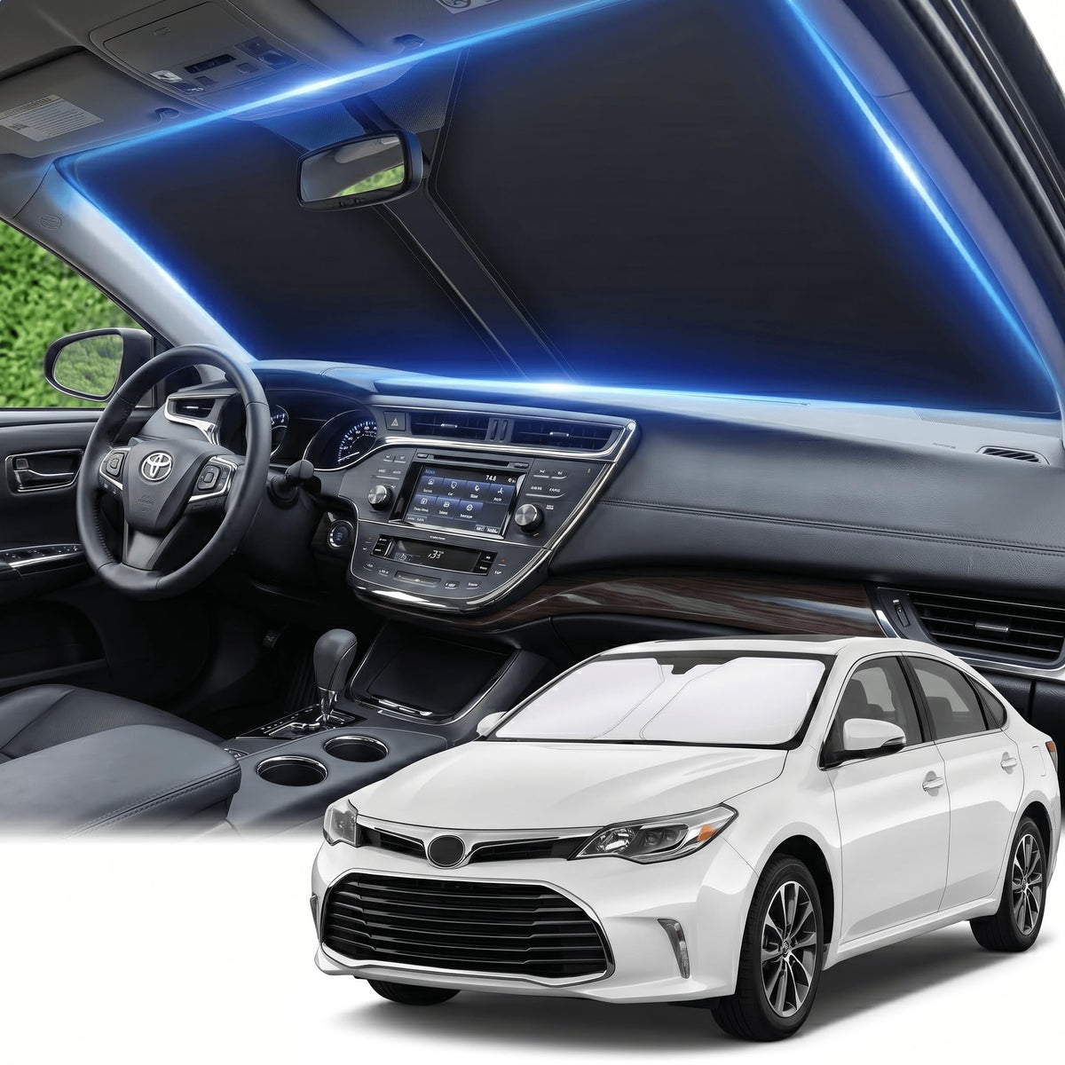 for Honda Accord 2018-2022 Windshield Sun Shade Front Window Shade Custom Fit Accord Accessories Sun Visor Foldable Shade Blocks UV Rays Summer Must Have Car Accessories