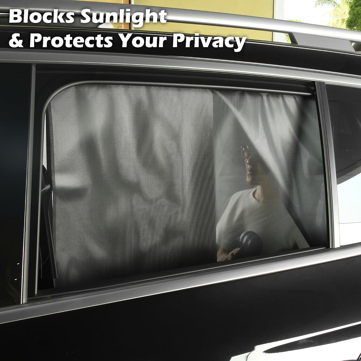 2 Pack Car Window Shades for Side Window with Strong Magnets