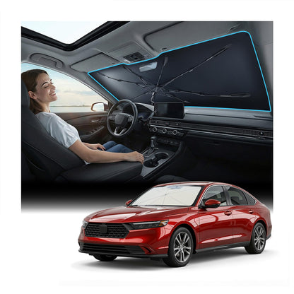 Nmoiss 2026 Windshield Sun Shade Umbrella [Vinyl Coating Heat Shield]