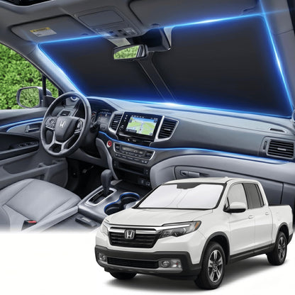 for Honda Accord 2018-2022 Windshield Sun Shade Front Window Shade Custom Fit Accord Accessories Sun Visor Foldable Shade Blocks UV Rays Summer Must Have Car Accessories