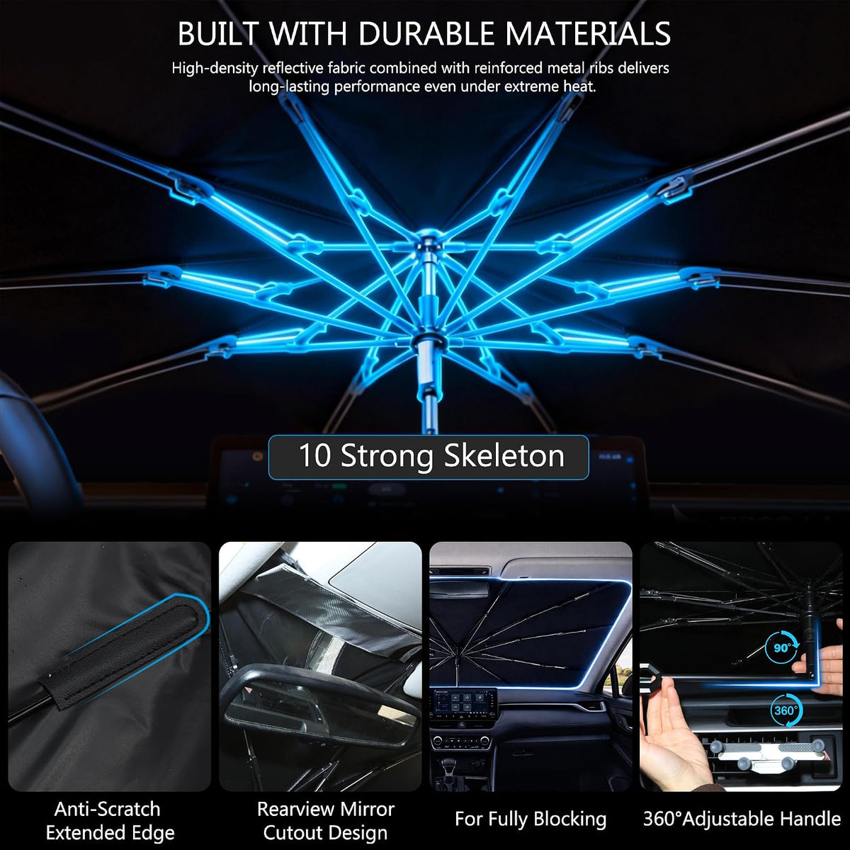 Car Windshield Sun Shade Umbrella for Mercedes Benz GLE 2020-2026
