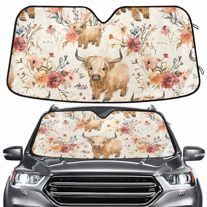 Sea Turtle Teal Windshield Sun Shade for Car Auto SUV Truck Foldable Front Window Sunshade Sun Visor Protector Block UV Rays Reflect Heat, 55" x 28"