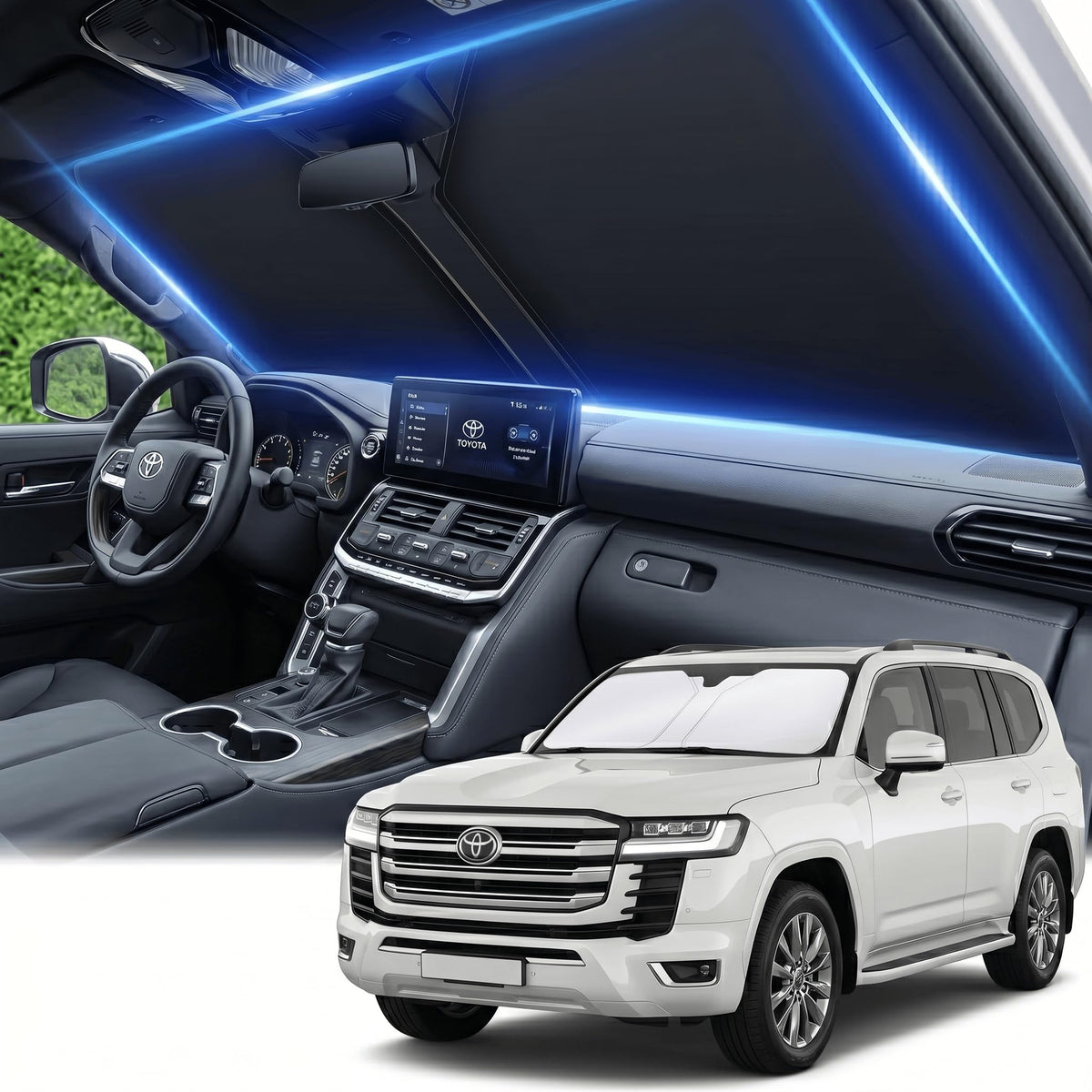 for Honda Accord 2018-2022 Windshield Sun Shade Front Window Shade Custom Fit Accord Accessories Sun Visor Foldable Shade Blocks UV Rays Summer Must Have Car Accessories