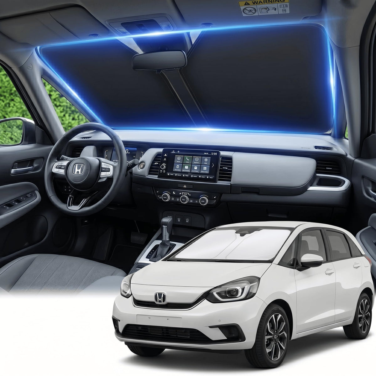 for Honda Accord 2018-2022 Windshield Sun Shade Front Window Shade Custom Fit Accord Accessories Sun Visor Foldable Shade Blocks UV Rays Summer Must Have Car Accessories