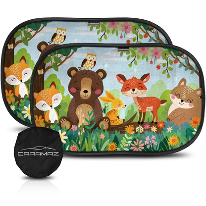 CARAMAZ Car Window Shade for Baby with Certified UV-Protection 2 Pack - 20"x12"