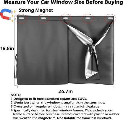 2 Pack Car Window Shades for Side Window with Strong Magnets
