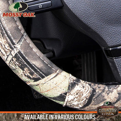 Mossy Oak Full Camo Steering Wheel Cover - Made from Premium Cotton Twill, Universal Fit for 14 1/2 to 15 inches - Official Licensed Product