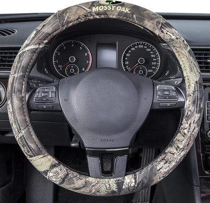 Mossy Oak Full Camo Steering Wheel Cover - Made from Premium Cotton Twill, Universal Fit for 14 1/2 to 15 inches - Official Licensed Product