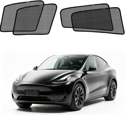 Specific Side Window Sun Shades, Vehicle Interior Shade Car Curtains for Special Car (Model Y (2020-2025 NOT Juniper), Front+Rear side-4pcs)