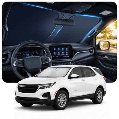 [2026 Upgraded] DooGooCcoo Windshield Sun Shade for Honda Civic 2022-2025 2026 [Cooling Ice-Crystal, 100% Sun Block ] Sunshade for Car Windshield for Honda Civic Sun Shade, Custom Fit Civic.