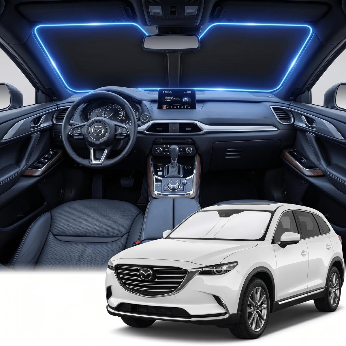 for Honda Accord 2018-2022 Windshield Sun Shade Front Window Shade Custom Fit Accord Accessories Sun Visor Foldable Shade Blocks UV Rays Summer Must Have Car Accessories