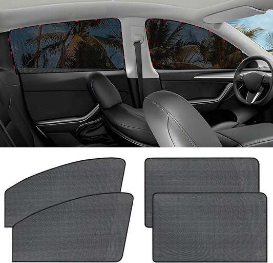 ZATOOTO Car Side Window Sun Shades, Magnetic Mesh Sun Shade Protection 4pcs