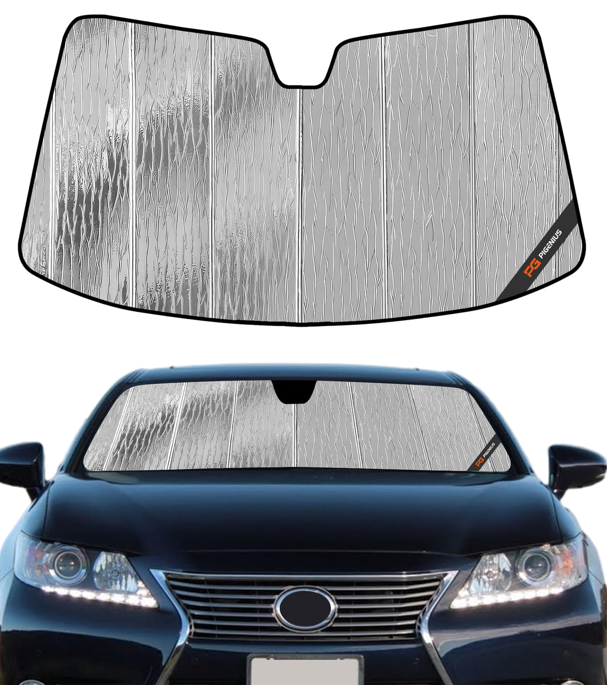 Pigenius Windshield Sunshade for Lexus IS200t/IS250/IS300/IS350/IS F 2014-2020 Front Window Sun Shade - AstraGuard