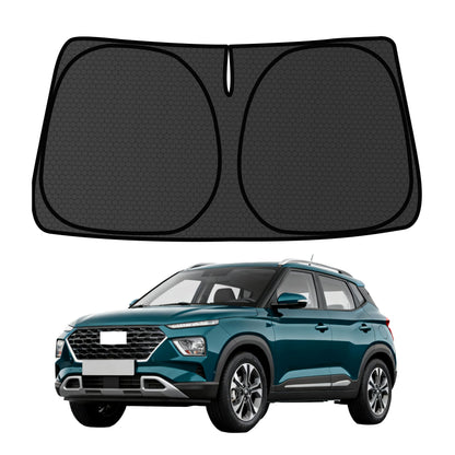 Murano Windshield Sun Shade for Murano 2015-2024 Blocks UV Rays Accessories,1:1 Custom Foldable Thickened Wear-Resistant Front Window Sunshade Visor,Keeps Your Car Cooler