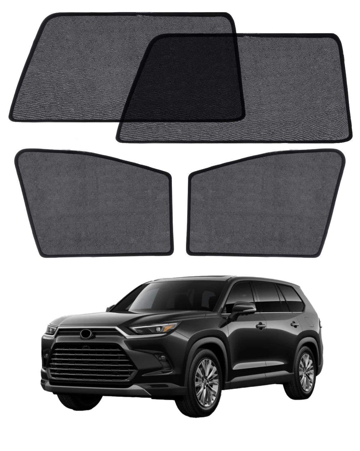 Car Window Shade for Honda Pilot 2016-2022,2 Pack UV & Glare Protection, Breathable Privacy Screen, Insect & Bug Blocker Magnetic Mesh Side Rear Sun Shades for Baby Camping, Napping & Travel