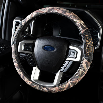 Ducks Unlimited Steering Wheel Cover, Mossy Oak Shadow Grass Blades (SIOC)