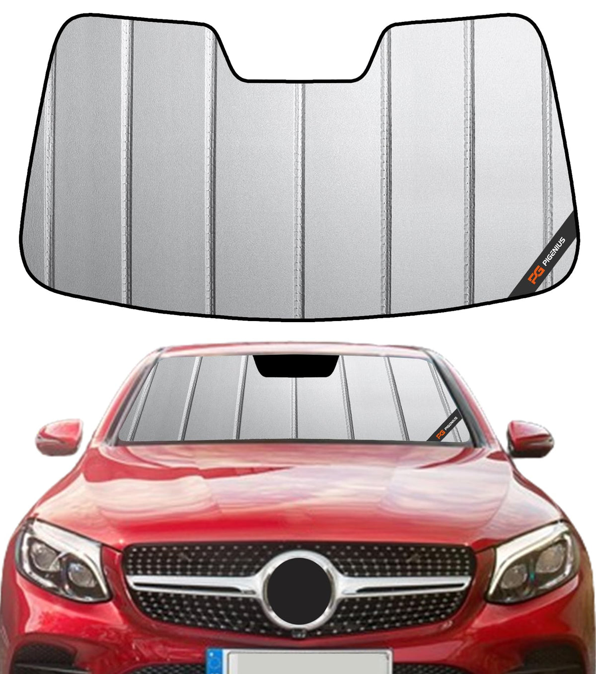 Pigenius Windshield Sunshade for Mercedes-Benz GLE/GLS SUV 2020-2026 Front Window Shade - AstraGuard