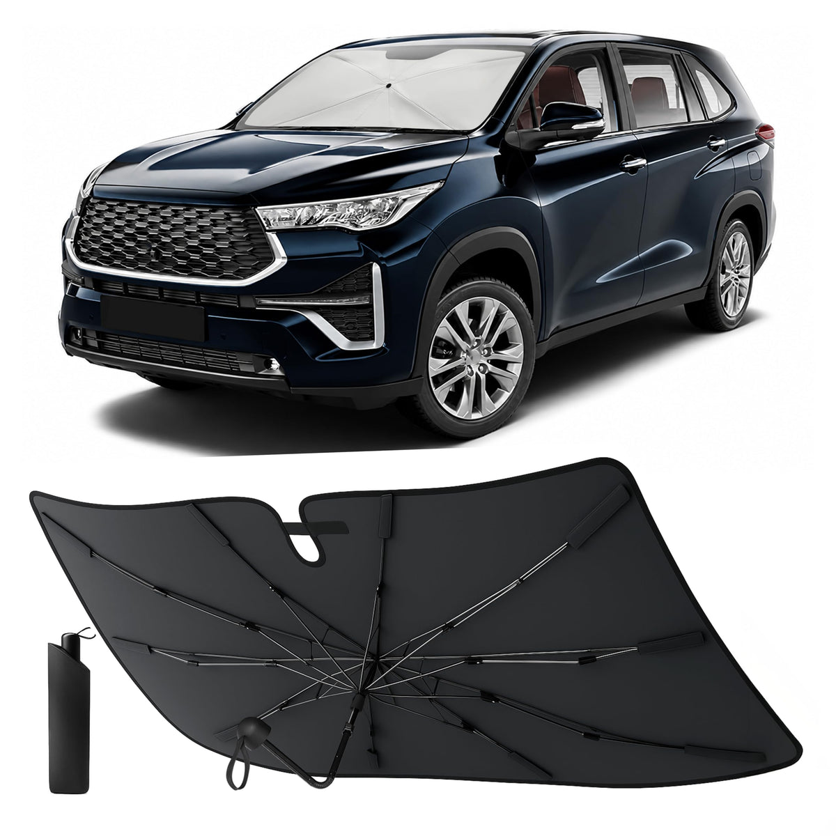 Econour Windshields Sun Shade for Car, Foldable Car Sunshade & Window Tint