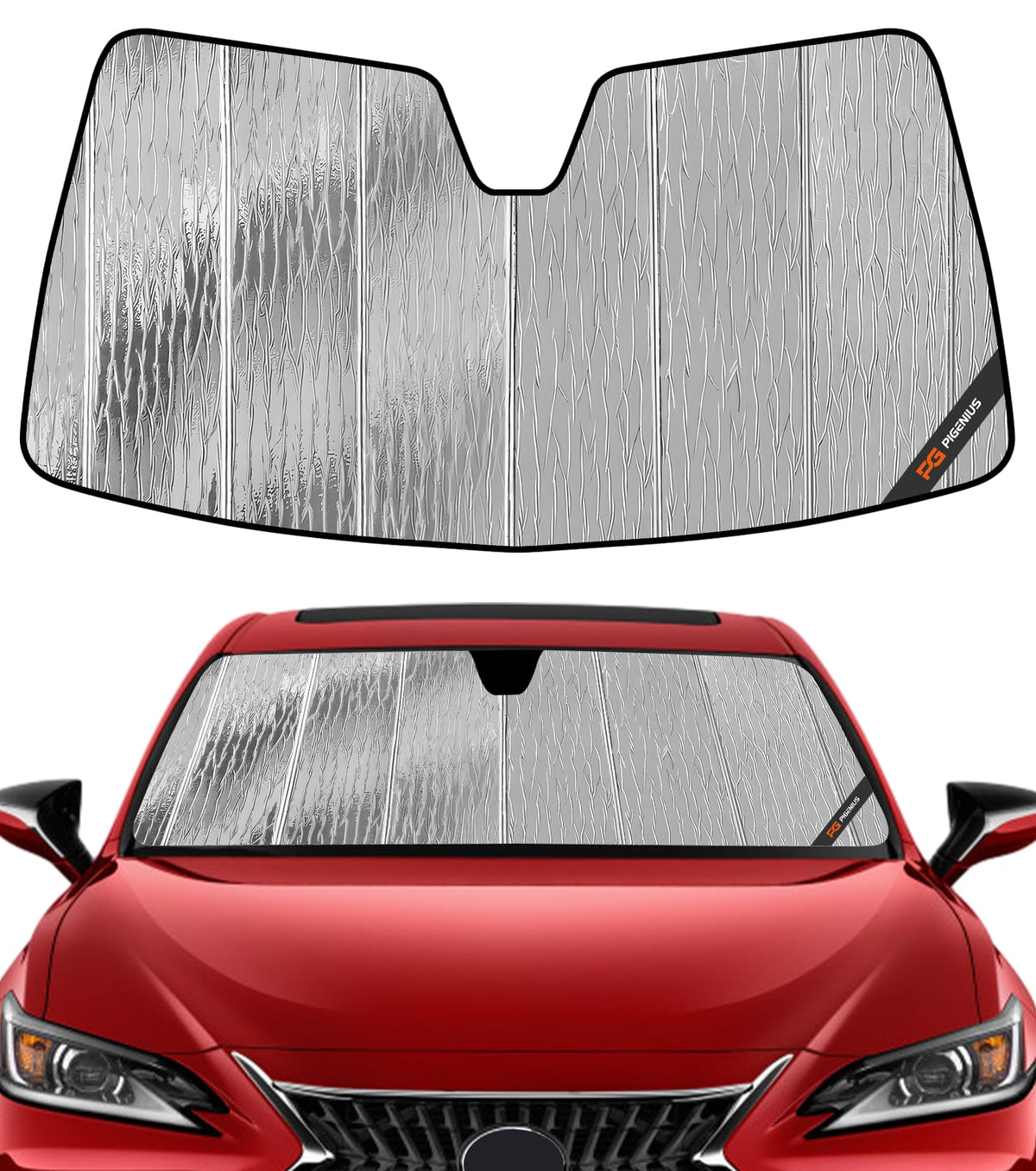 Pigenius Windshield Sunshade for Lexus IS200t/IS250/IS300/IS350/IS F 2014-2020 Front Window Sun Shade - AstraGuard
