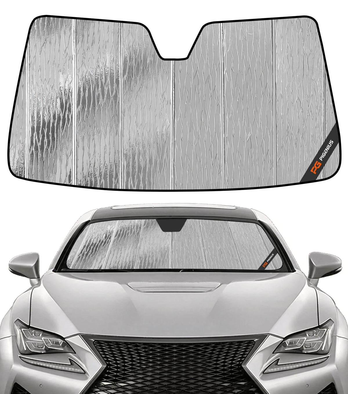 Pigenius Windshield Sunshade for Lexus IS200t/IS250/IS300/IS350/IS F 2014-2020 Front Window Sun Shade - AstraGuard