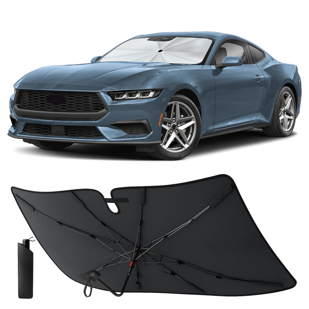 Econour Windshields Sun Shade for Car, Foldable Car Sunshade & Window Tint