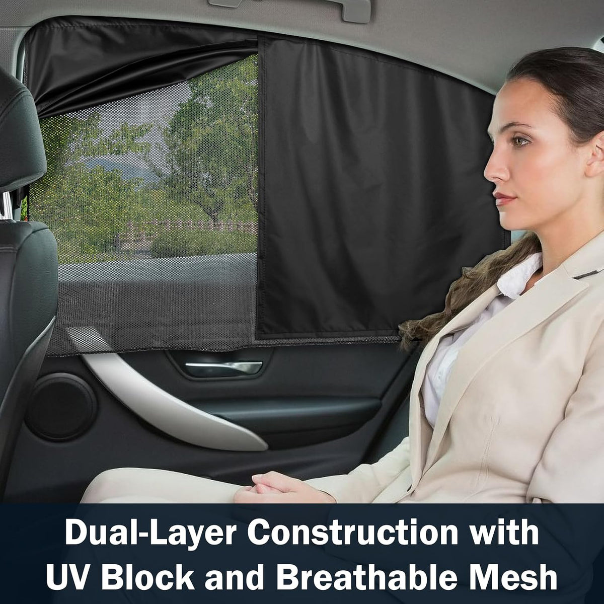 Car Window Shades, Side Window Sun Shades Blocks Heat and UV Rays Glare, Magnetic Car Privacy Safe Curtains for Back Windows, Camping Accessories for Baby