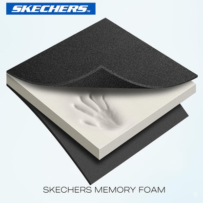 Skechers Steering Wheel Cover, Memory Foam Car Steering Wheel Cover,14.5-15inch Anti-Slip Safety Comfortable Desgin, Universal Accessory for Diverse Cars, Truck,SUV (Black & Black)