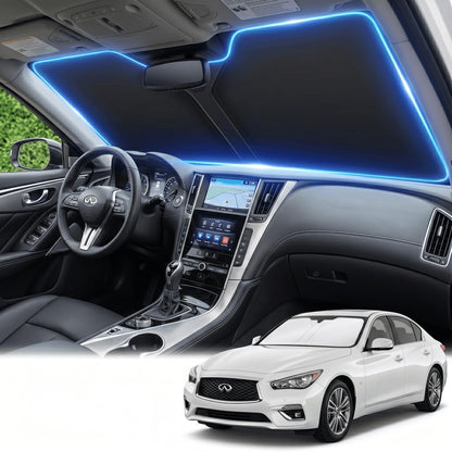 for Honda Accord 2018-2022 Windshield Sun Shade Front Window Shade Custom Fit Accord Accessories Sun Visor Foldable Shade Blocks UV Rays Summer Must Have Car Accessories